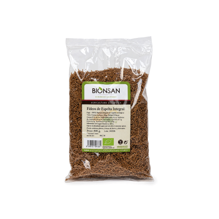 Fideos finos Espelta, 500g.