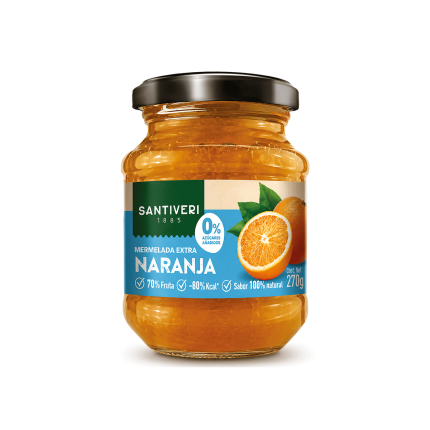 Mermelada de Naranja dulce 0% Azúcares, 325g.