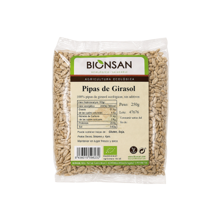 Pipas de girasol Eco, 250g.