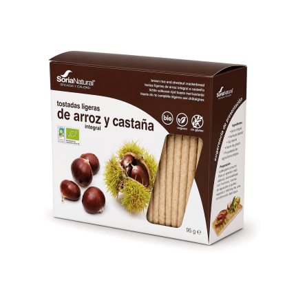 Tostadas arroz y castaña, 95g.