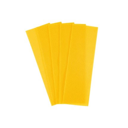 Lámina de cera de Abeja para colmenas Media Alza Dadant Blatt (41x13), 1Kg.
