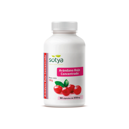 Arándano Rojo Concentrado, 90 Cápsulas de 650mg. 1