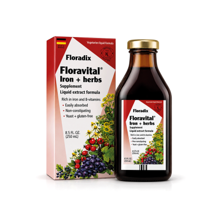 Jarabe Floradix con Hierro y Vitaminas, 250ml.