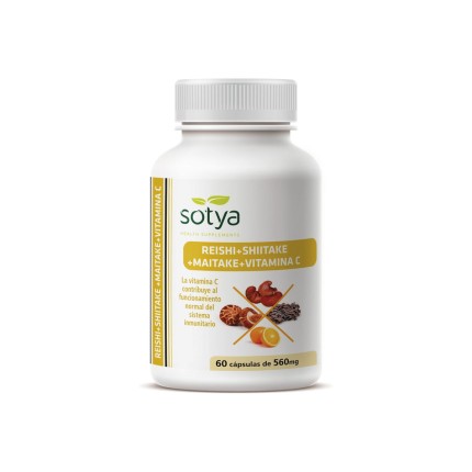 Reishi, Maitake y Shitake, 60 Capsulas de 560mg.