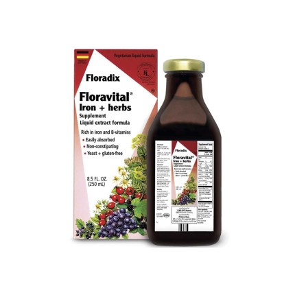 Jarabe Floradix con Hierro y Vitaminas, 250ml.