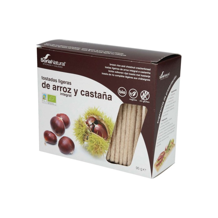 Tostadas arroz y castaña, 95g.