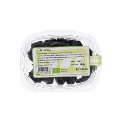 Ciruelas sin hueso Eco, 200g.