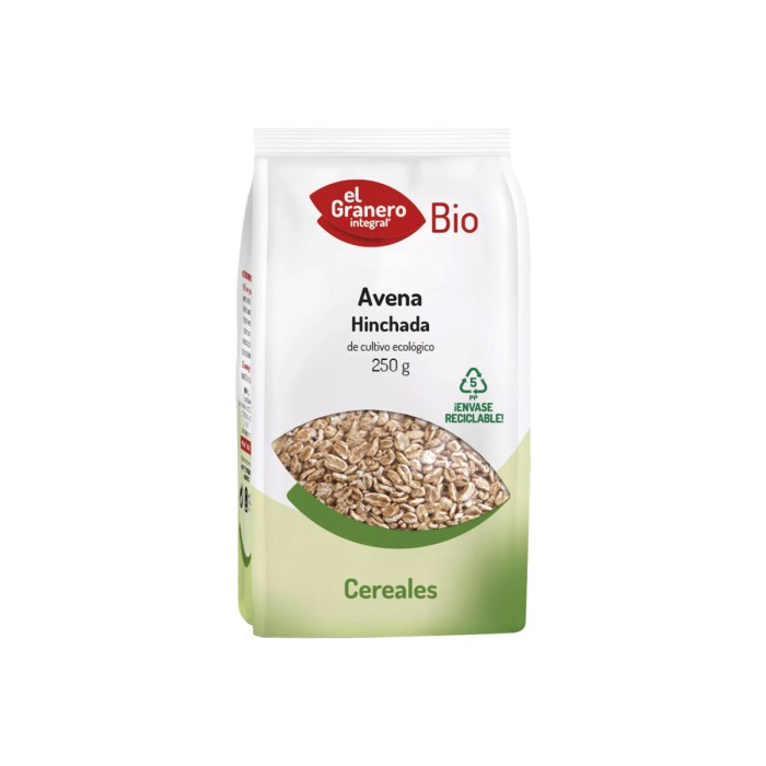 Avena hinchada Bio, 100g.