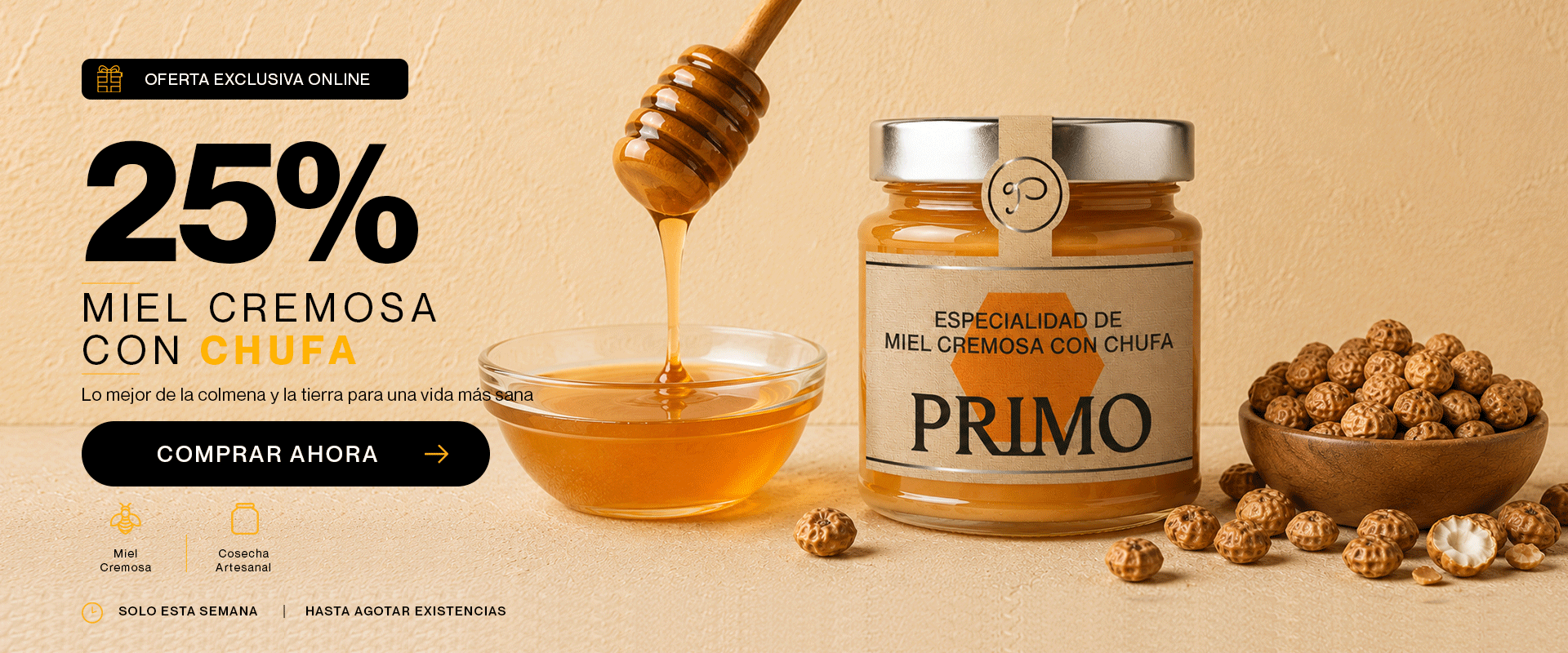 Miel cremosa con Chufa