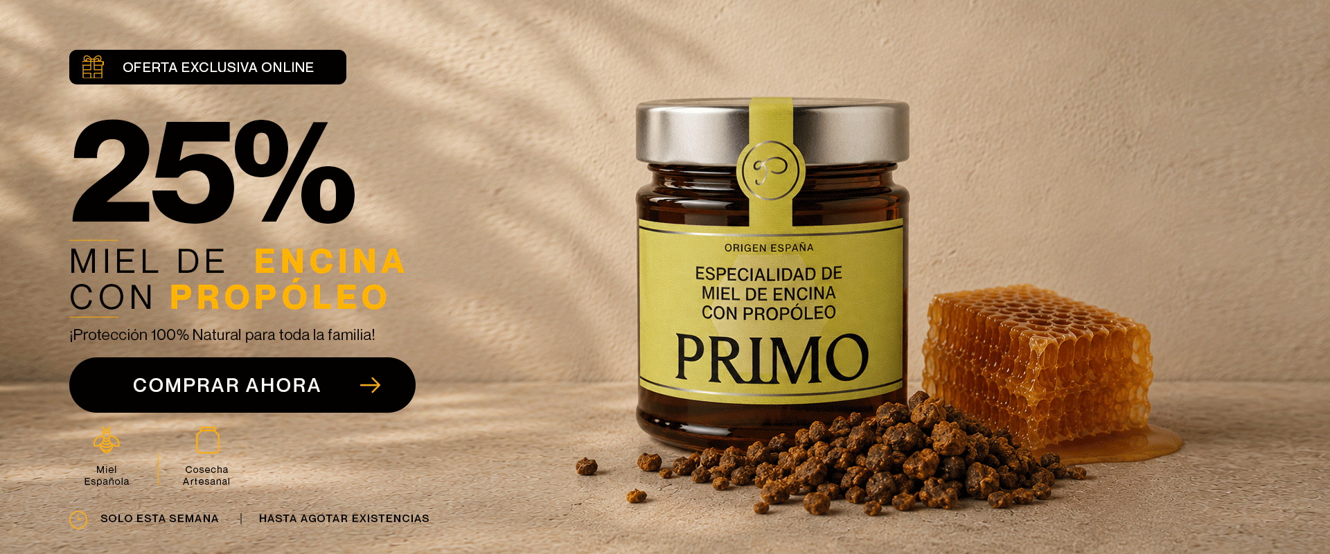 Miel de encina con propóleo